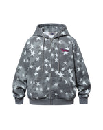 Star-patterned hooded casual jacket