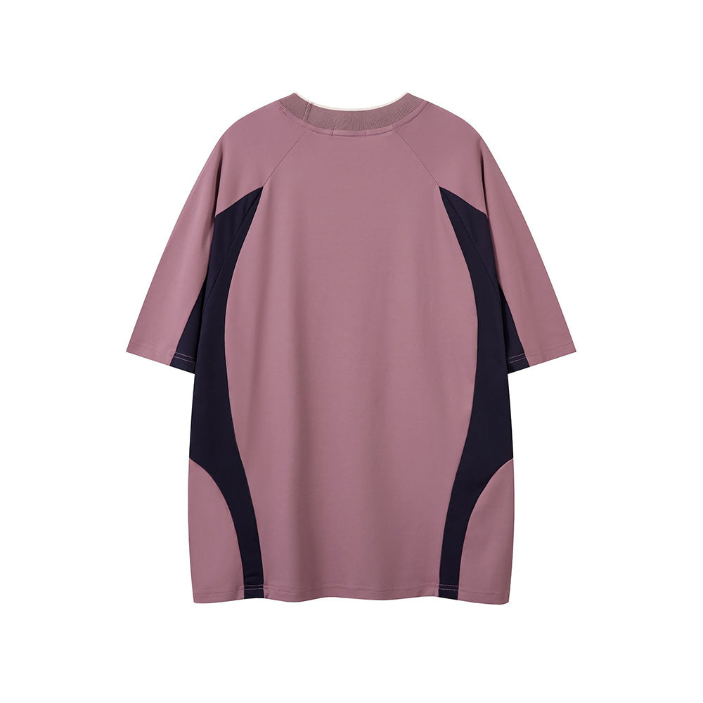 컬러블록 스포츠 반팔