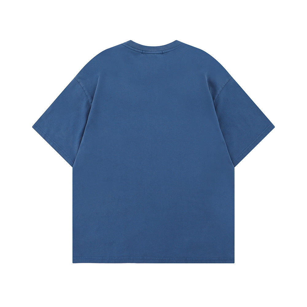 레트로 레터 프린트 반소매