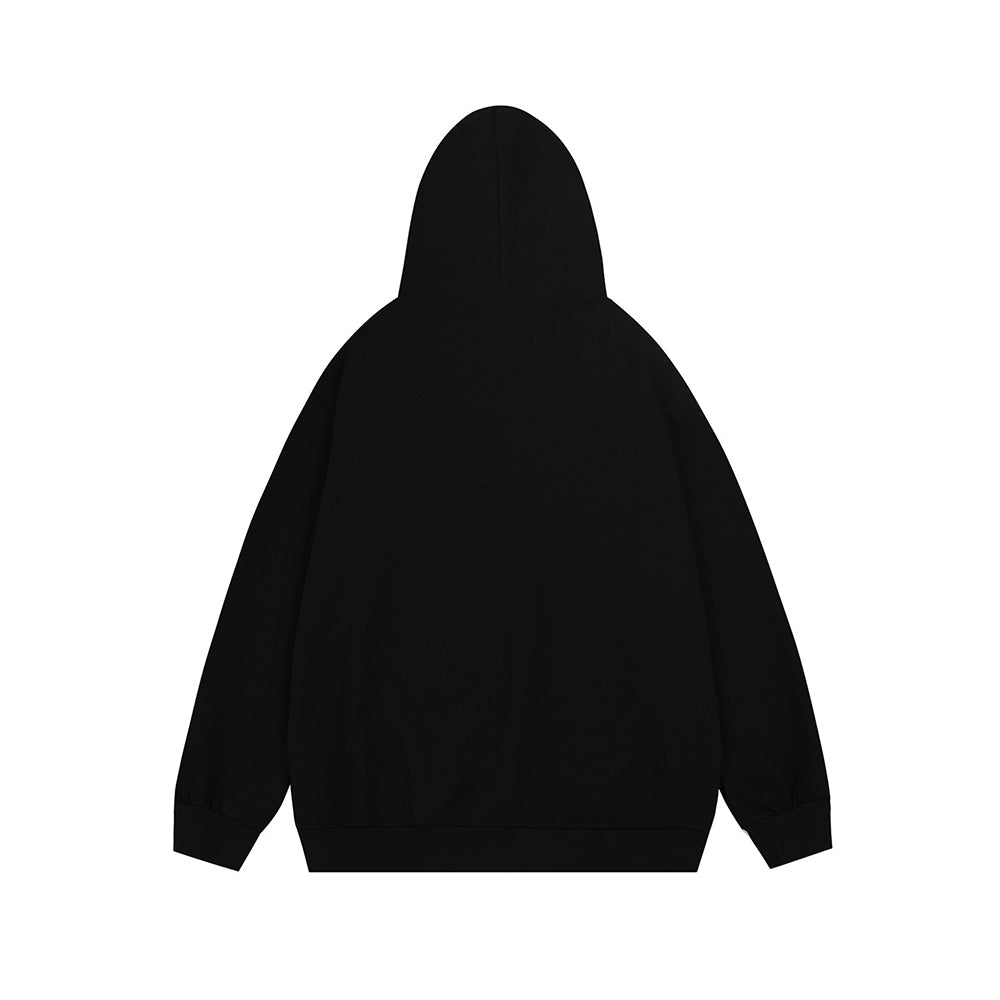 Floral embroidered sweatshirt hoodie