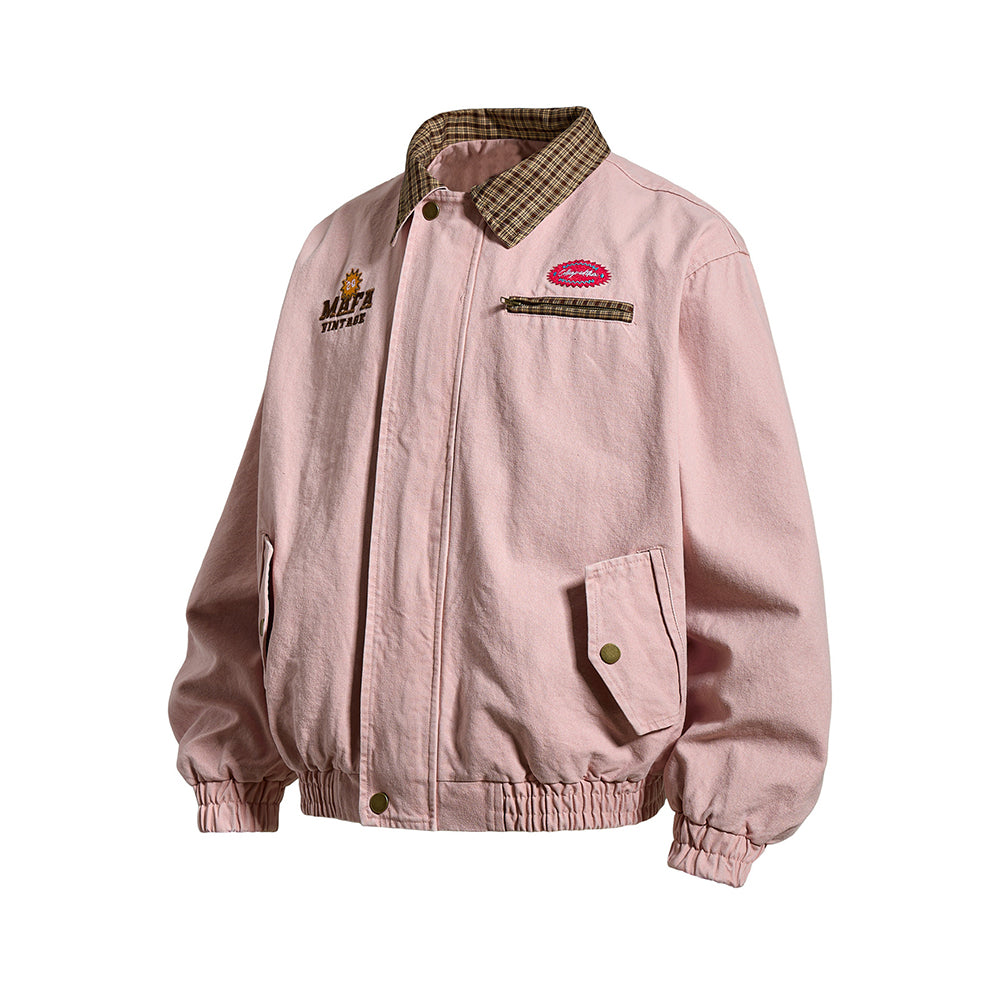 Stitched contrasting color couple's jacket