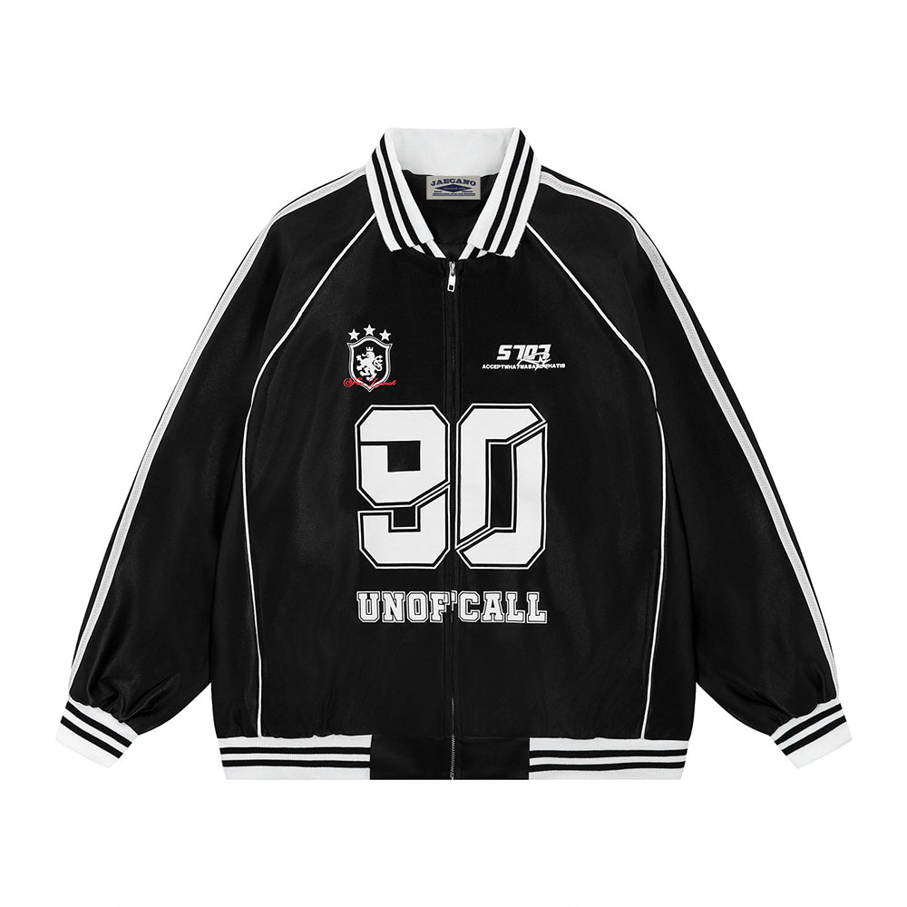 Retro letter print jacket