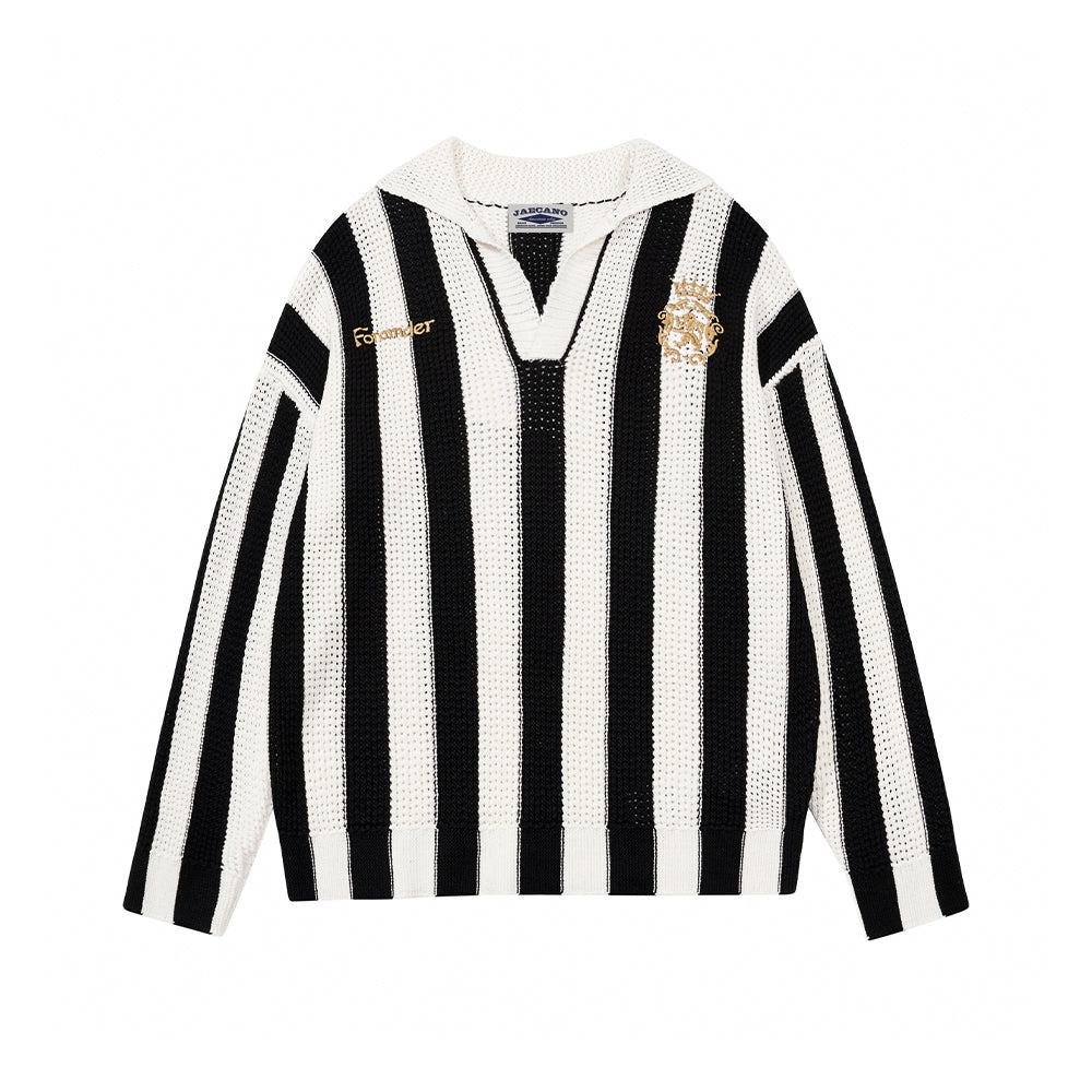 Simple and versatile collared sweater