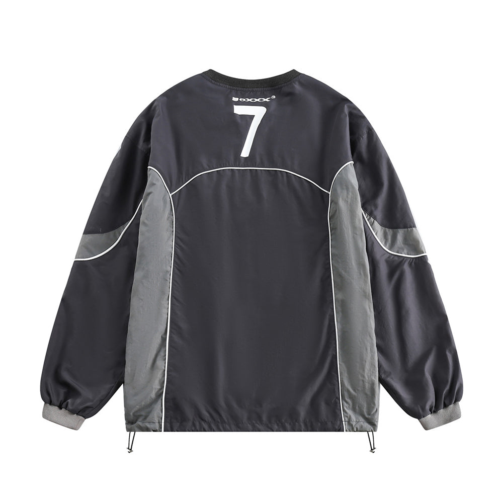 Printed patchwork sweatshirt