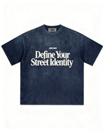 復古做舊印花短袖