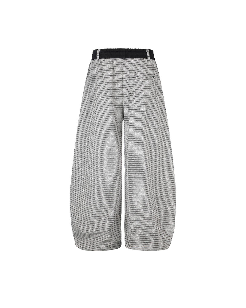 Retro contrast casual pants