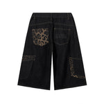 Panelled cargo cropped jeans