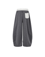 Patchwork waistband casual trousers