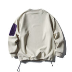 Fleece-lined crew neck pullover sweatshirt