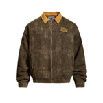 Retro patchwork letter jacket