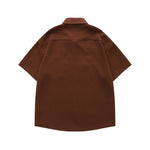 Floral embroidered short-sleeved shirt