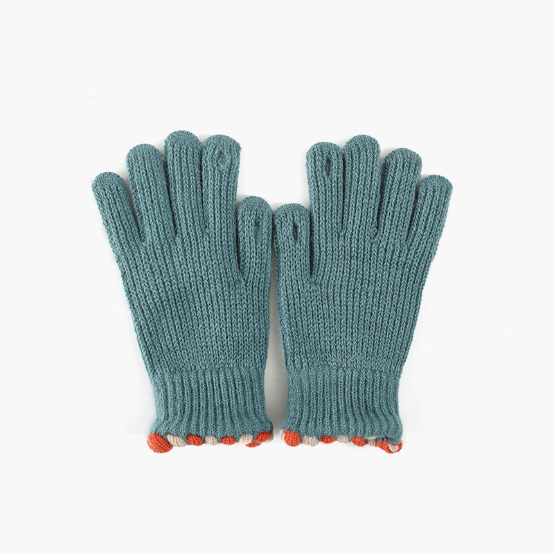 可愛加絨保暖手套