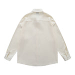 Simple embroidered long-sleeved shirt