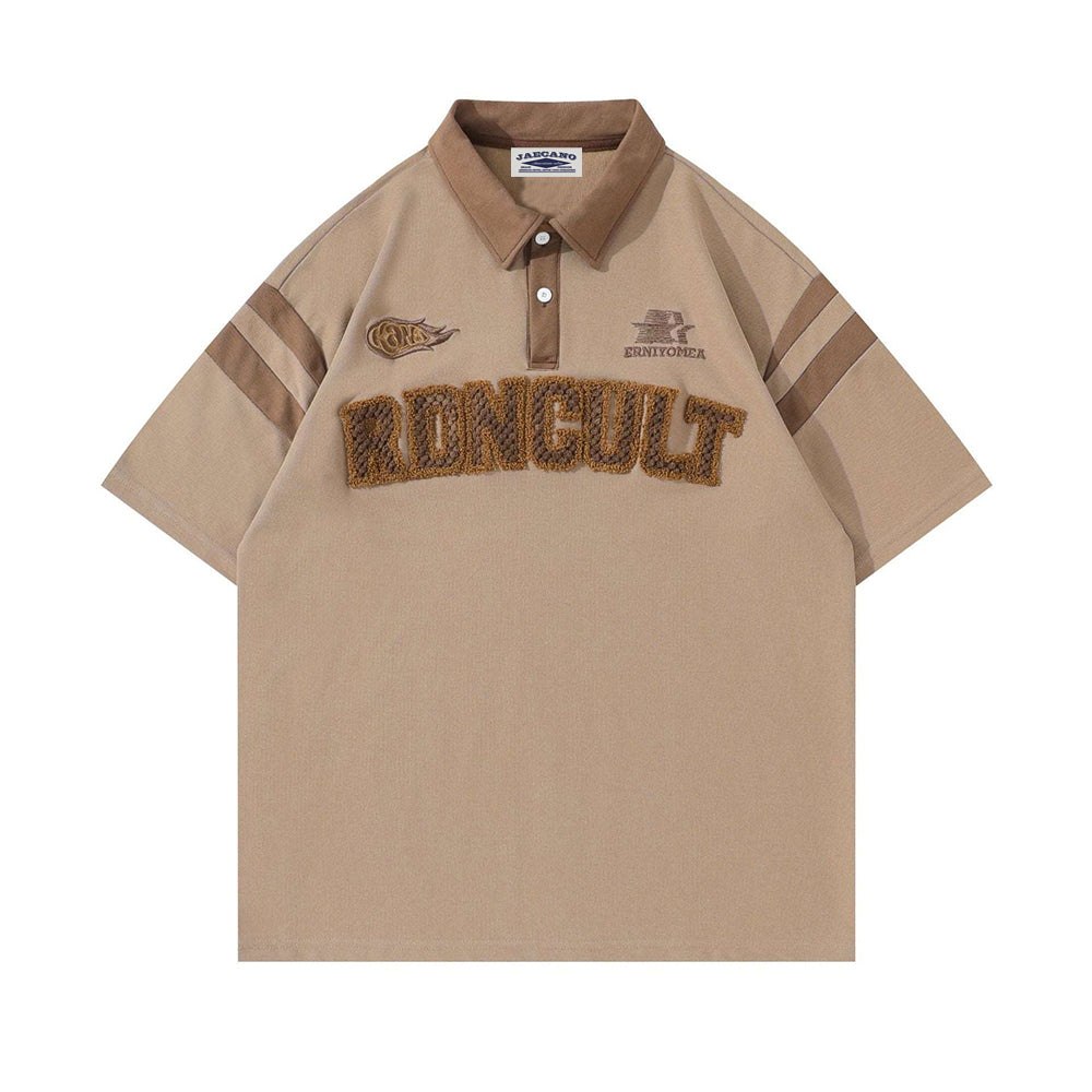 트렌디한 레터 자수 반팔