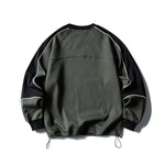 Color-blocked fleece-lined sweatshirt