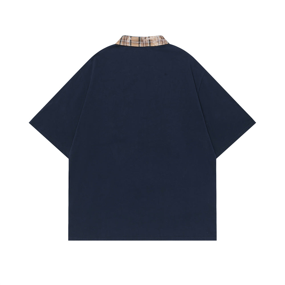 아플리케 문자 짧은 소매