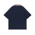 아플리케 문자 짧은 소매