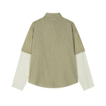 Fake two-piece long-sleeved shirt