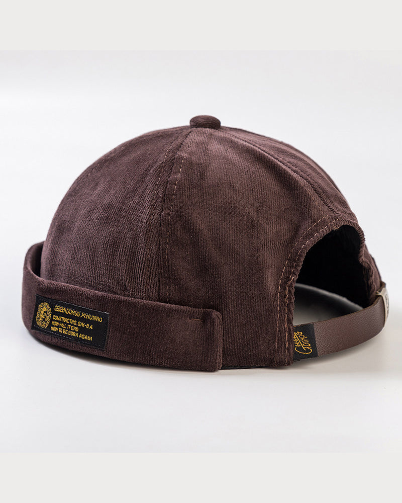 コーデュロイのヒップホップキャップ