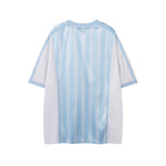 세로 스트라이프 프린트 반팔