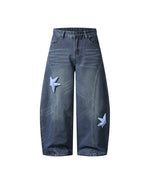 Distressed Embroidered Jeans