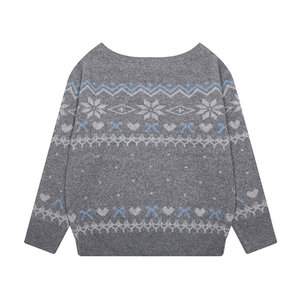 오프숄더 긴팔 스웨터(여성용)