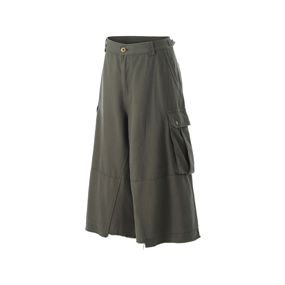 簡約寬鬆七分短褲