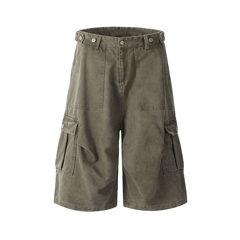 Retro multi-pocket cargo shorts