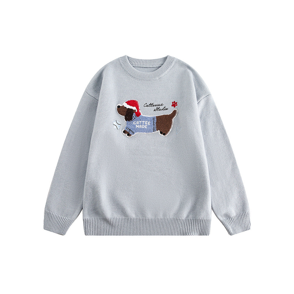 復古趣味刺綉毛衣