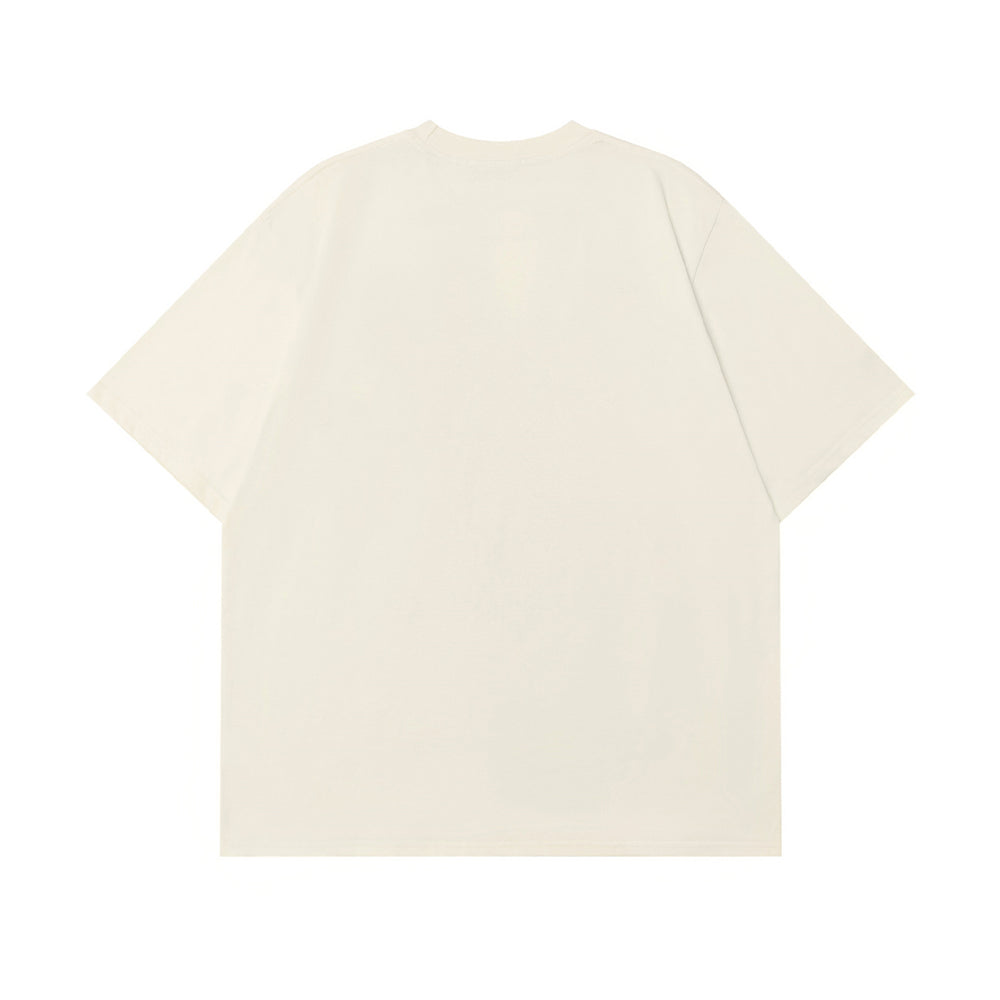 레트로 레터 프린트 반소매