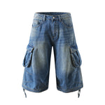 Loose casual denim cropped shorts