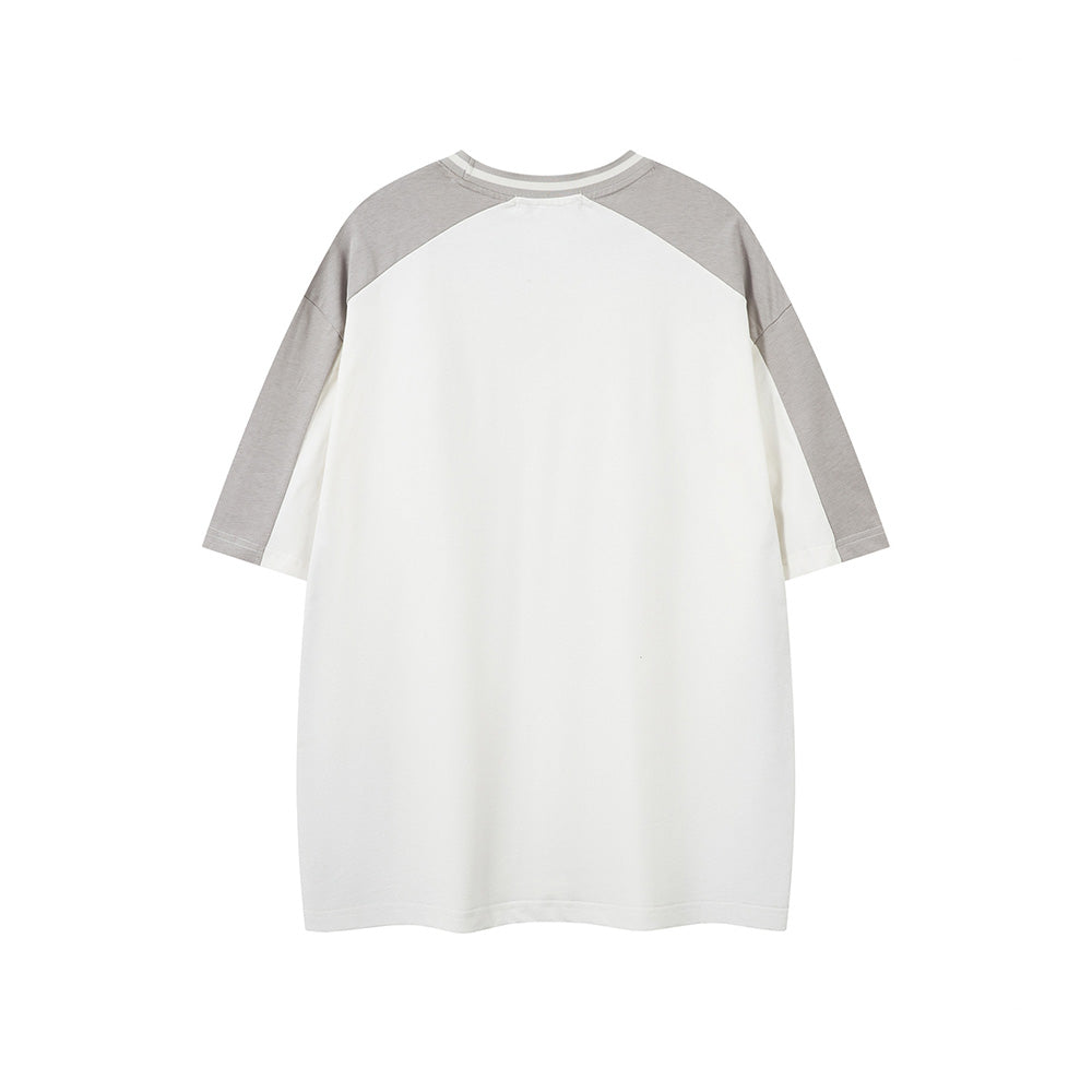 장식 프린트 반팔 셔츠