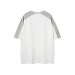 장식 프린트 반팔 셔츠