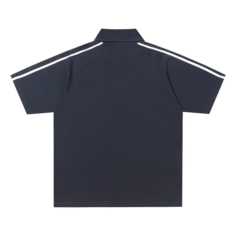 Contrast color loose short sleeves