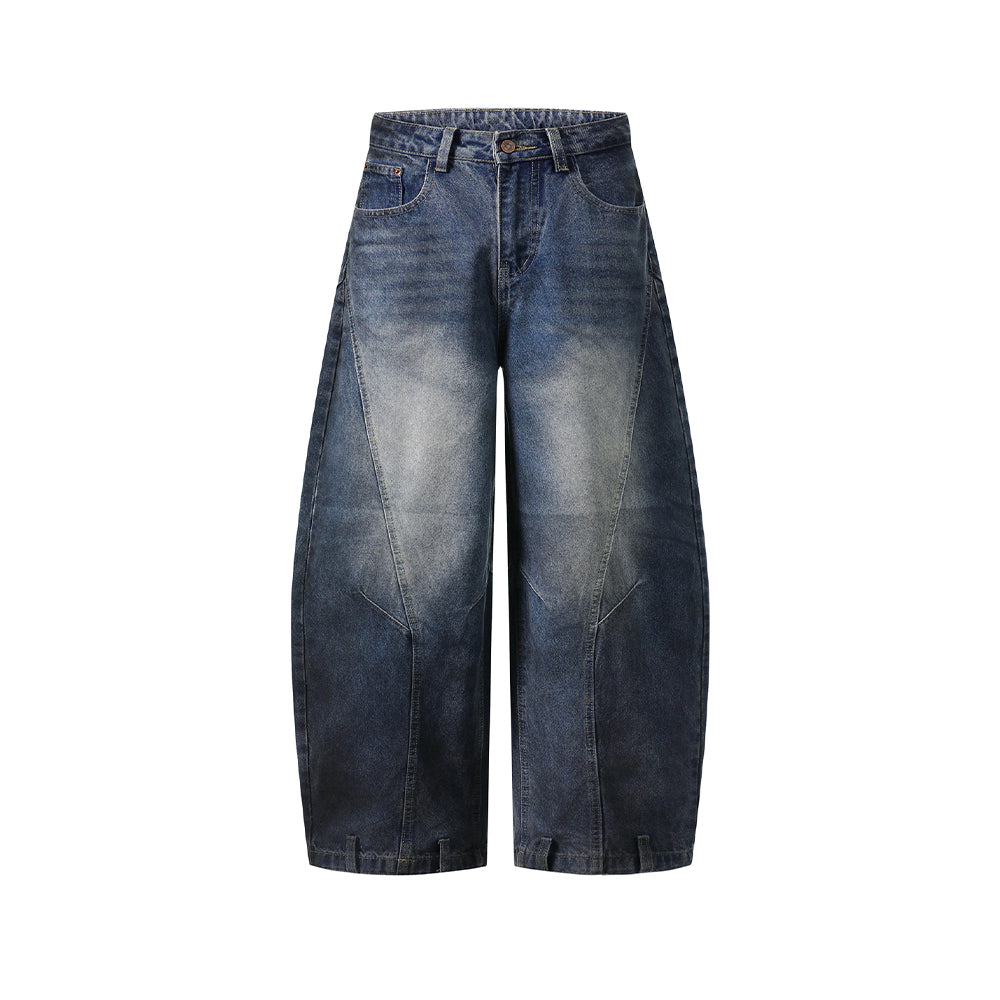 復古休閑牛仔長褲