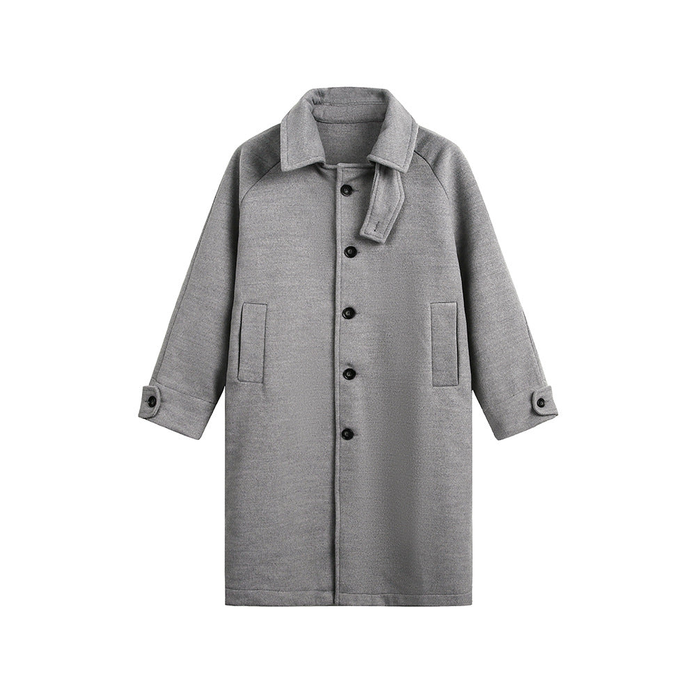 休閑寬鬆風衣外套