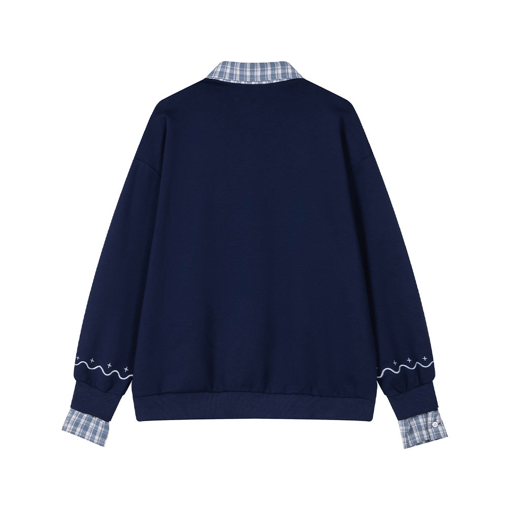 假兩件小羊衛衣