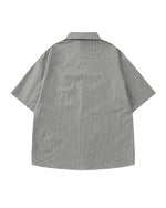 Casual striped short-sleeved shirt