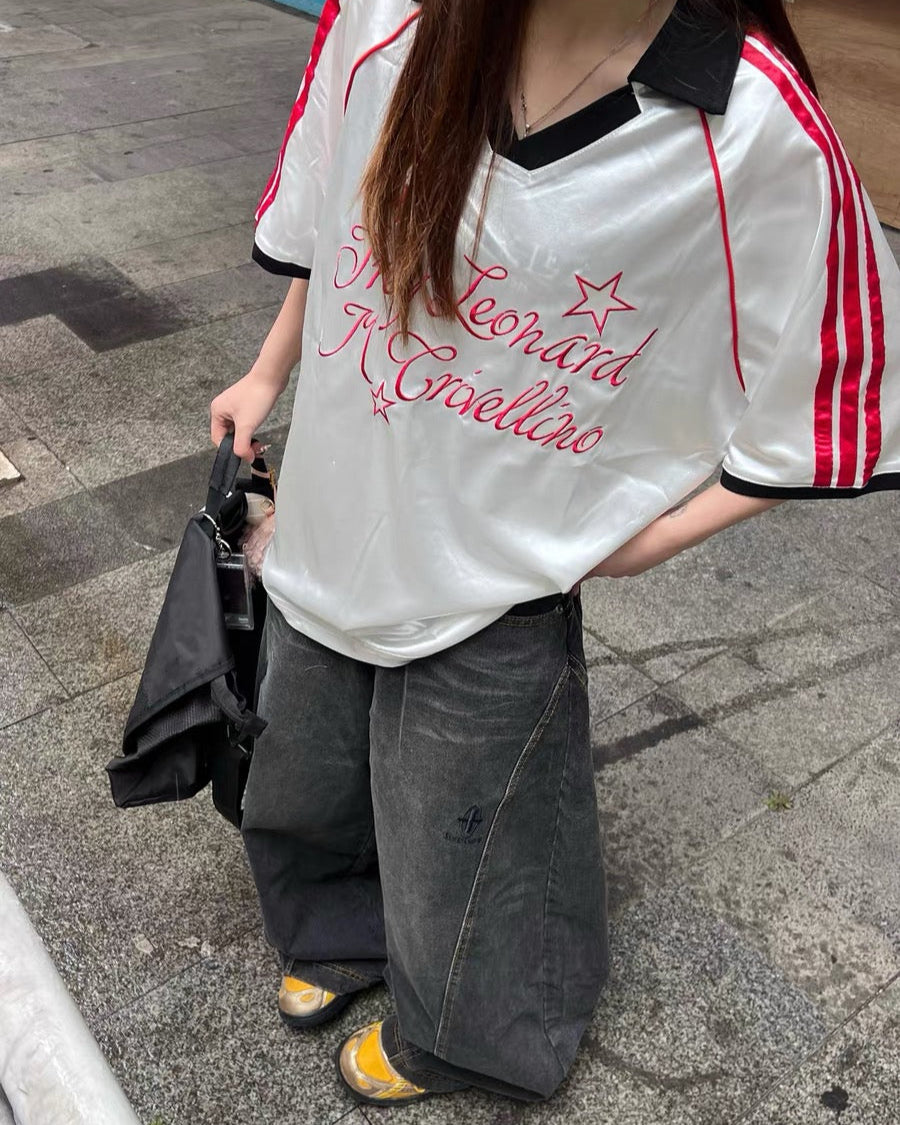 Retro sports short sleeves