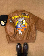 Cartoon embroidery padded jacket