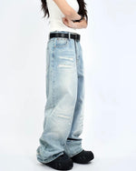 破洞休閑百搭牛仔褲