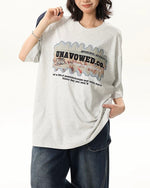 레트로 루즈한 반소매