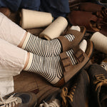 레트로 콘트라스트 스트라이프 양말