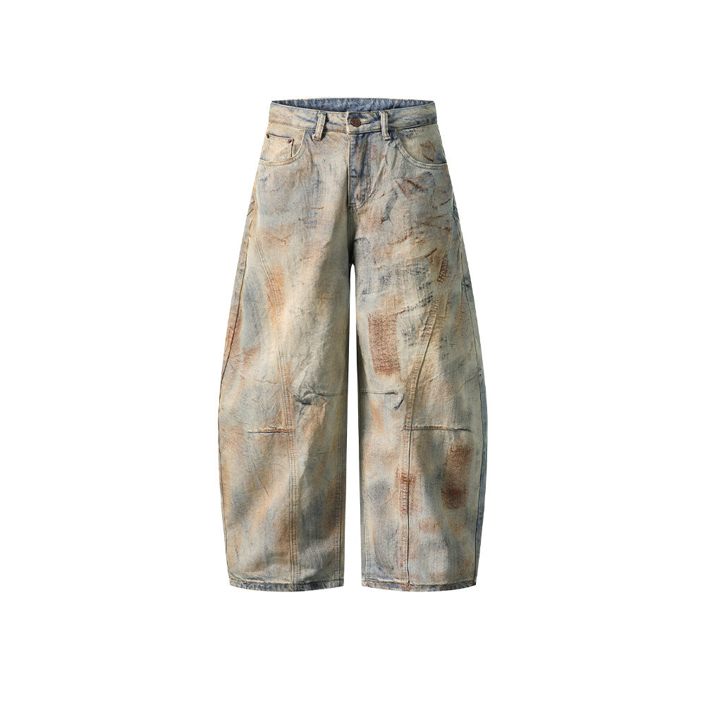 水洗做舊牛仔褲