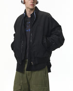 Casual stand-up collar plaid color-blocked baseball jacket