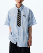 Striped short-sleeved shirt