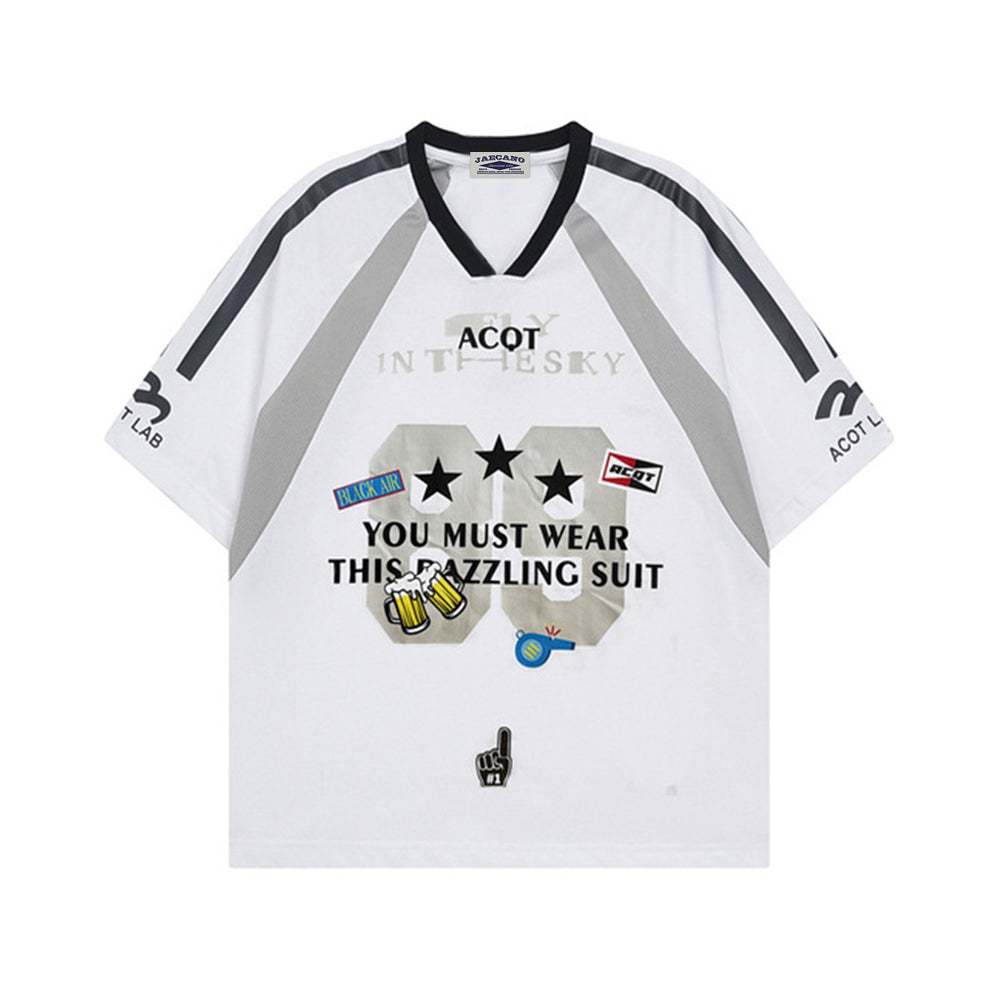 레트로 스포츠 반소매