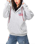 復古印花連帽衛衣