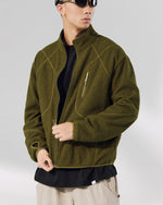 Stand Collar Zip-Up Sweatshirt Jacket