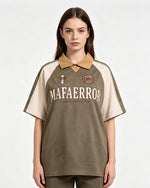 American retro raglan short sleeves